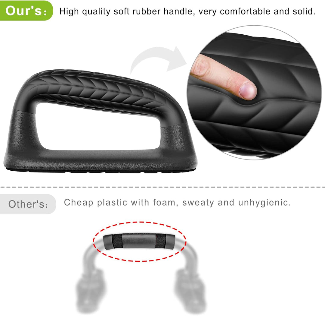 SELEWARE Liegestützgriffe Push up Bars Krafttraining Sportgriffe Fitness Parallettes Weicher Gummigr
