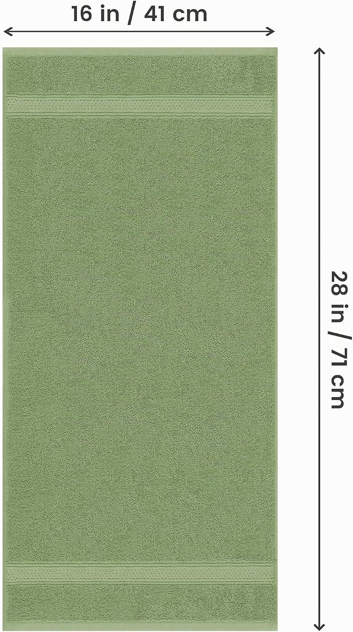 Utopia Towels Handtücher, Baumwolle, 600 g/m², 6 Stück Grün, Grün 41 x 71 cm (6 Hand Towels)