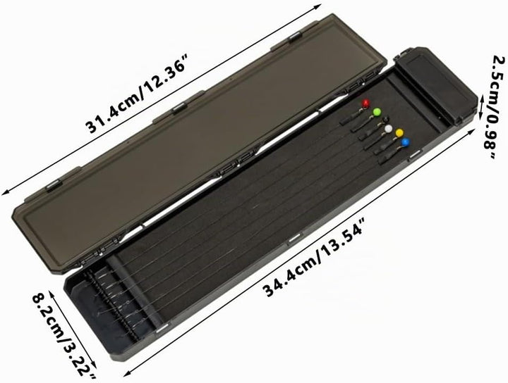 Stiff Hair Rig Box, Magnetischer Angelhaken Aufbewahrungskoffer, Karpfen Angelschnur Behälter mit Or