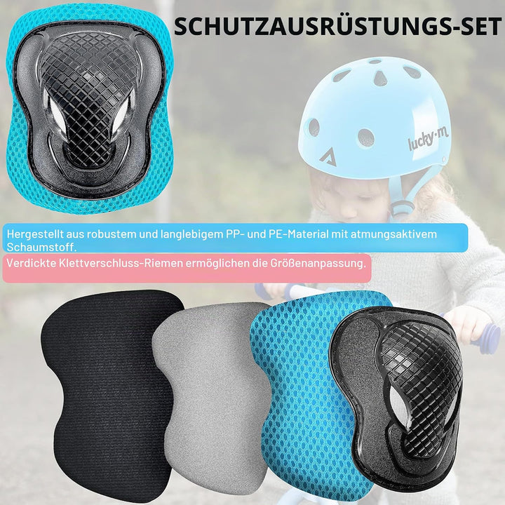 Kinderhelm mit Knieschützern, Ellbogenschützern, Handgelenkschützern für Skateboard, Radfahren, Hove
