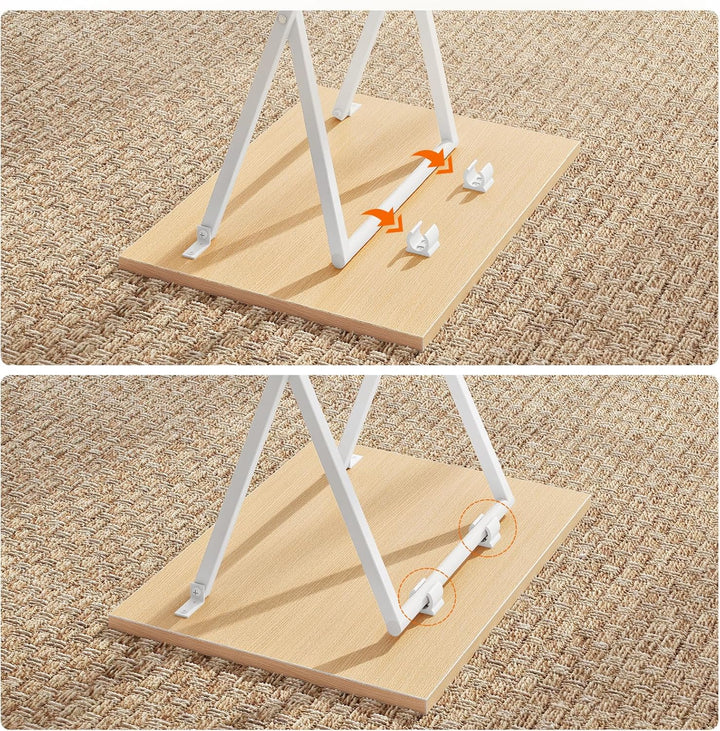 HOOBRO Beistelltisch Klappbar, Kleiner tabletttisch, TV Tray 2er Set, klapptisch Snack Tisch Industr