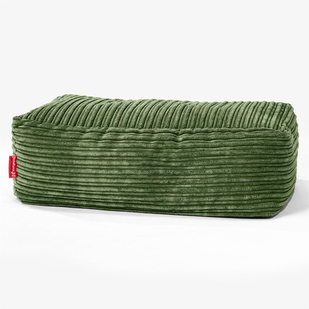 Lounge Pug, Gross Fusshocker Pouf, Cord Vert Forêt Cord Forest Green, Cord Forest Green