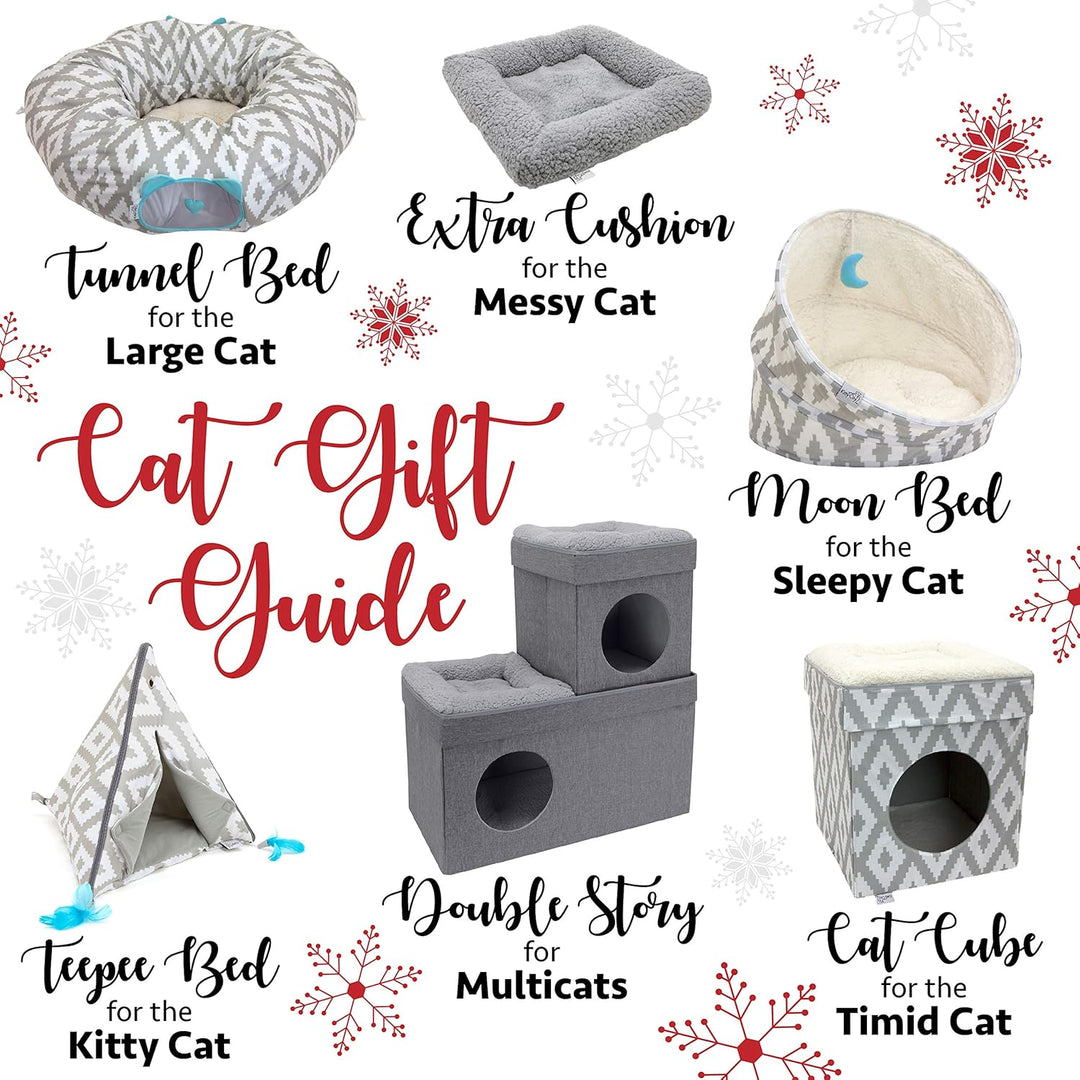 Kitty City Grosses Katzentunnelbett Katzenbett Pop Up Bett Katzenspielzeug Weihnachtsbaum Standard,