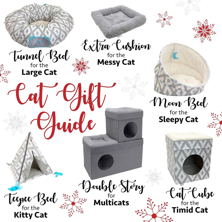 Kitty City Grosses Katzentunnelbett Katzenbett Pop Up Bett Katzenspielzeug Weihnachtsbaum Standard,