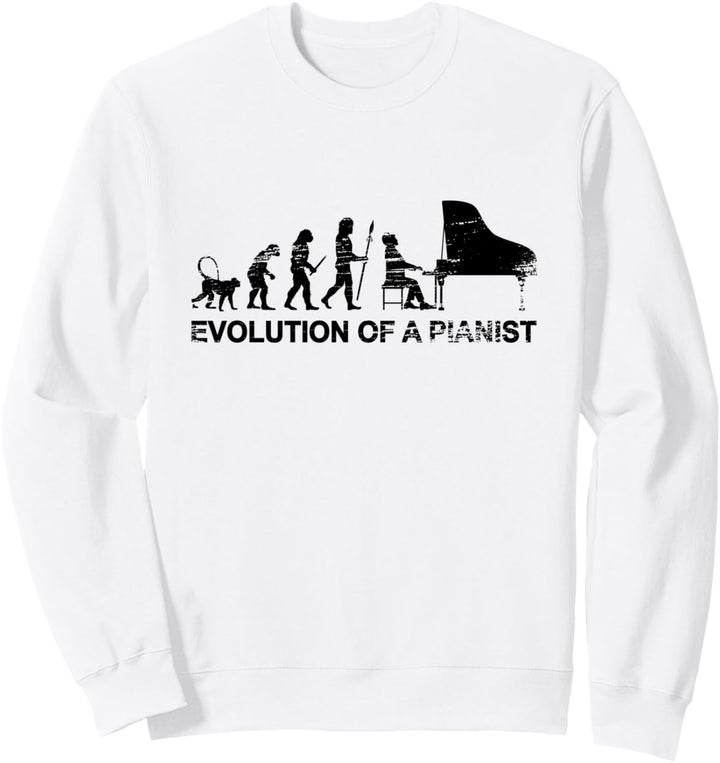 Evolution of a Pianist Klavierspieler Klavier Sweatshirt