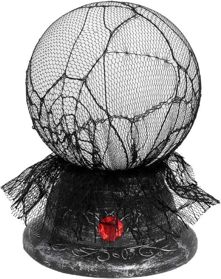 MIMIKRY Magische Kristallkugel 19 cm mit Fuss Licht- und Sound-Effekte Wahrsagerin Zauberer Zigeuner