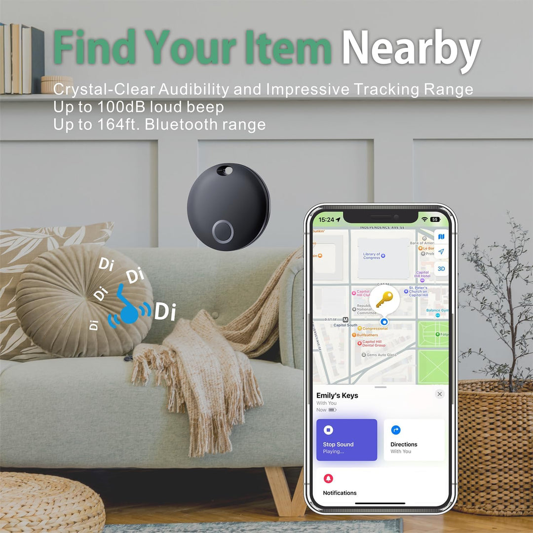 Reyke Smart Tag Pro, Koffer Tracker kompatibel mit Apple Wo ist? APP (nur iOS), Schlüsselfinder für