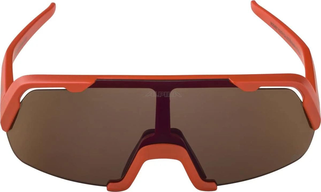 Alpina Unisex - Kinder, ROCKET YOUTH Q-LITE Sportbrille, pumpkin-orange matt/red, One Size