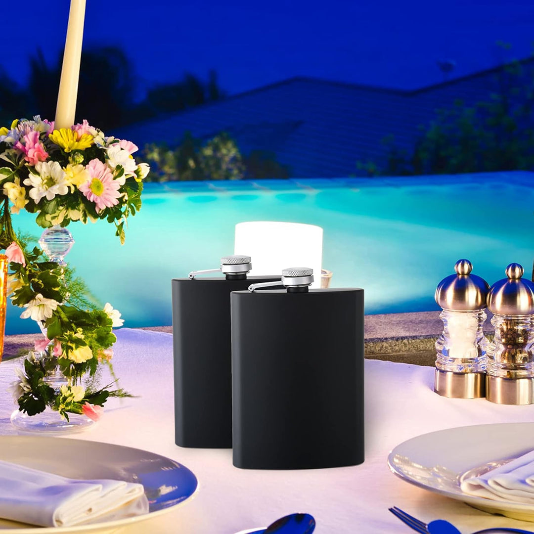 Personalisierter Flachmann Mit Gravur 227ml/8oz - Edelstahl Geschenk für Trauzeugen, Hochzeit und Ju