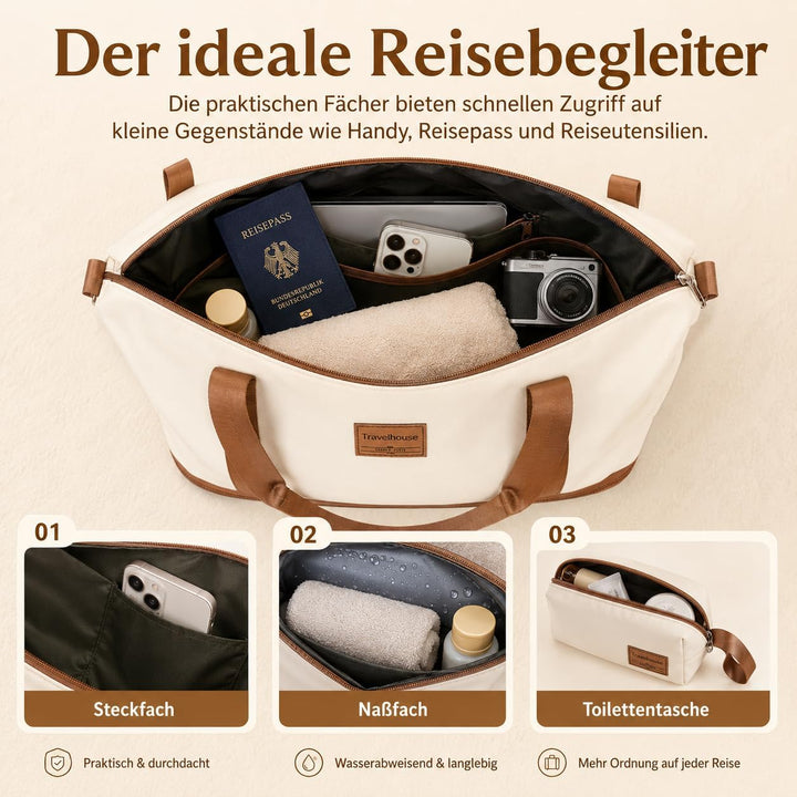 Travelhouse Bari Premium Kofferset 6-teilig – Robust & leichtes ABS Hartschalen Trolley Set mit 4 Ko