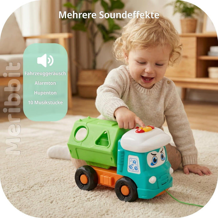 Montessori-Spielzeug LKW Spielzeug für 2-5 Jahre Kinder, Sinnesförderndes Spielzeug mit Licht &amp; Soun