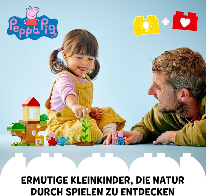 LEGO DUPLO Peppa Wutz Garten mit Baumhaus: Lern-Set für Vorschulkinder zum Bauen und Umbauen mit 2 F
