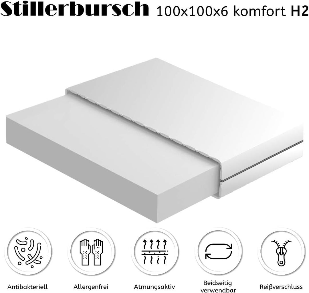 Laufgittereinlage 100x100 | Laufgittermatratze | Babymatratze Laufstall | Made in Germany |100 | Bez