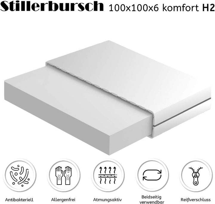 Laufgittereinlage 100x100 | Laufgittermatratze | Babymatratze Laufstall | Made in Germany |100 | Bez