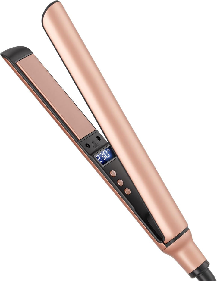 Glätteisen Haarglätter Ceramic Straight für glatte & glänzende Haare, 2 in 1 Glätteisen Locken und G