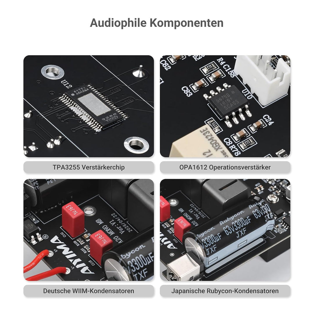 AIYIMA A20 Mono Vollsymmetrischer 300W TPA3255 Klasse D Verstärker mit HFP | HiFi Desktop Verstärker