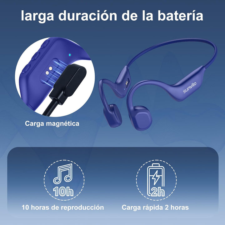 Knochenschall Kopfhörer Bluetooth 6.0, offene Bluetooth-Funkkopfhörer für Sport, wasserdichte, leich