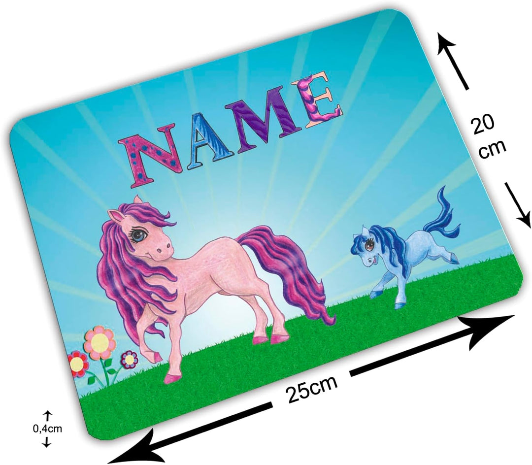 Vesperbrettchen personalisiert mit Name, Pony | Frühstücksbrettchen, Brotzeitbrettchen, Schneidebret