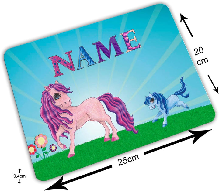 Vesperbrettchen personalisiert mit Name, Pony | Frühstücksbrettchen, Brotzeitbrettchen, Schneidebret