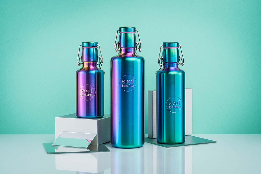 Soulbottles Unisex – Erwachsene Utopia Edelstahlflasche, Lila, 0,5L 500 ml Violett, 500 ml Violett