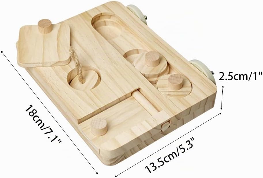 Vögel Futtersuchpuzzle Holz, Interaktives Sittiche Futterspielzeug mit Lernfunktion zum Trainieren u