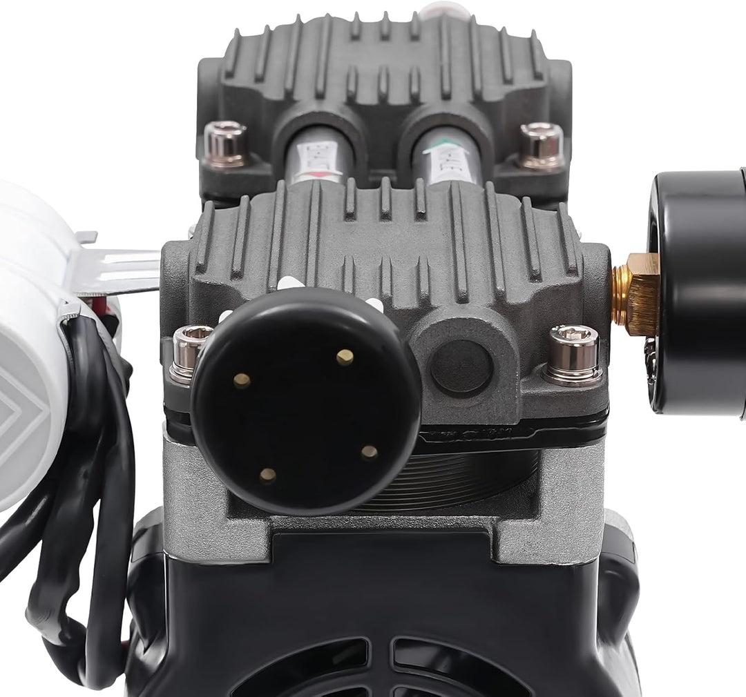 VonVVer Airbrush Kompressor - Vakuumpumpe 48dB Airbrushkompressor 2 Zylinder ölfrei Druckluft Kompre