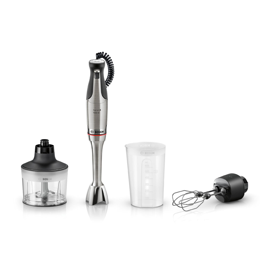 Bosch Stabmixer, Mixbecher, Universalzerkleinerer, Doppelschneebesen, Edelstahl Klingen, spülmaschin