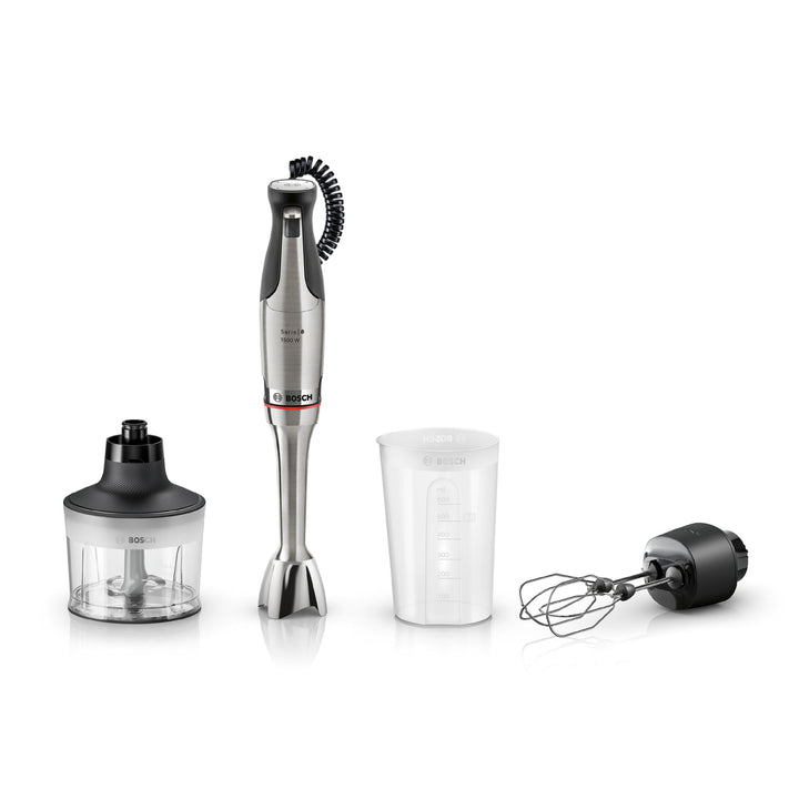 Bosch Stabmixer, Mixbecher, Universalzerkleinerer, Doppelschneebesen, Edelstahl Klingen, spülmaschin