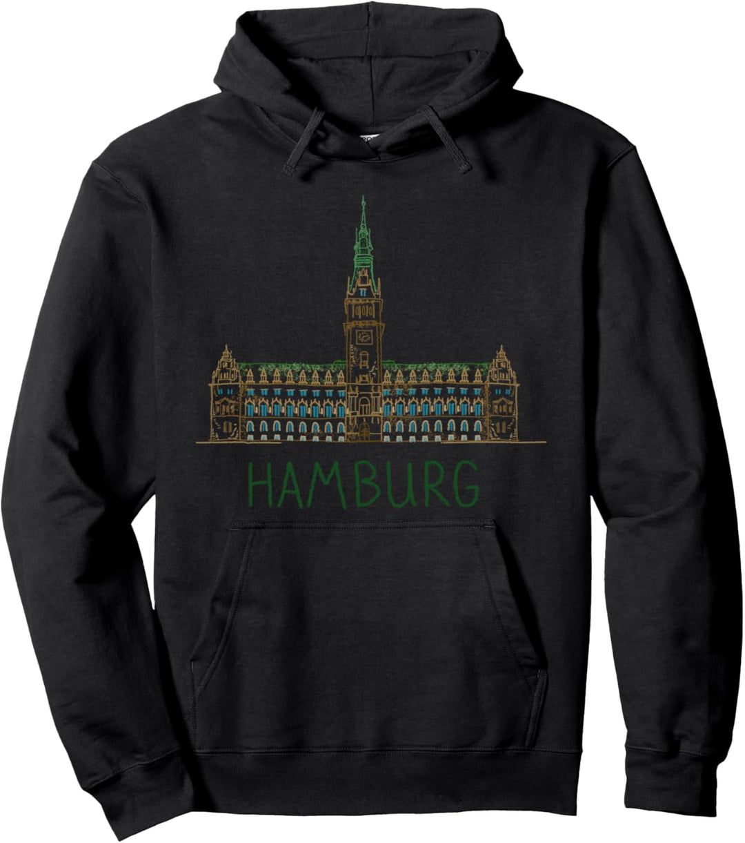 Hamburg Deutschland Kunstgeschenk Männer Frauen Pullover Hoodie