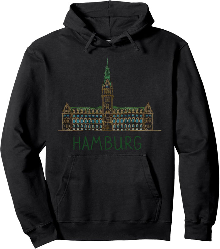Hamburg Deutschland Kunstgeschenk Männer Frauen Pullover Hoodie
