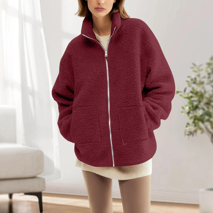 Umstandsjacke mit Babyeinsatz Warm Teddy Fleecejacke Umstands Baumwolljacke Winter Umstandsmode 2 in