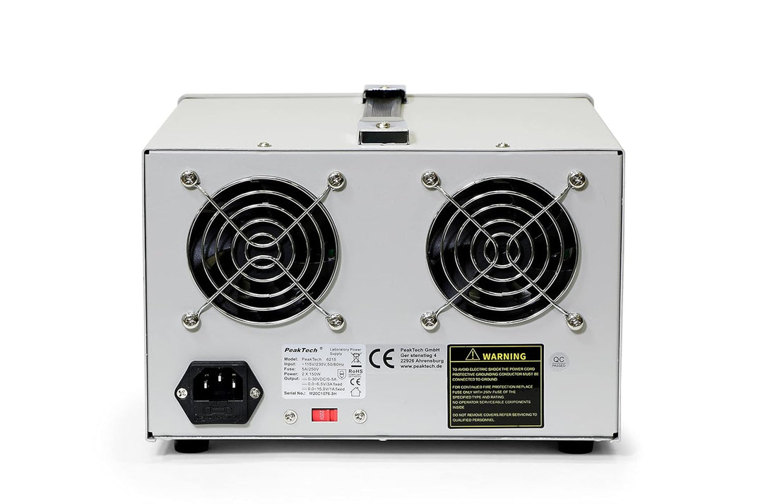 PeakTech Digtial Quad Labornetzteil - Labornetzgerät 0-30V / 0-5A DC, stabilisiert, linear regelbar,