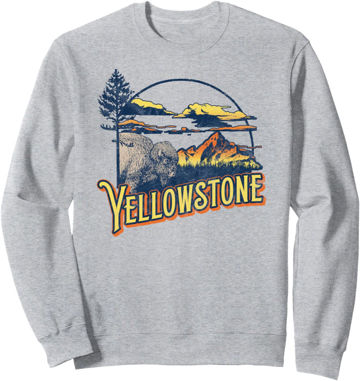 Vintage Yellowstone National Park Retro 80's Style Graphic Sweatshirt