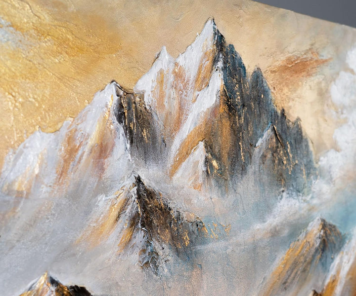 YS-Art Landschaftsmalerei Acryl Gemälde Berge auf Leinwand Moderne bilder set handgemalt Wandbild Wo