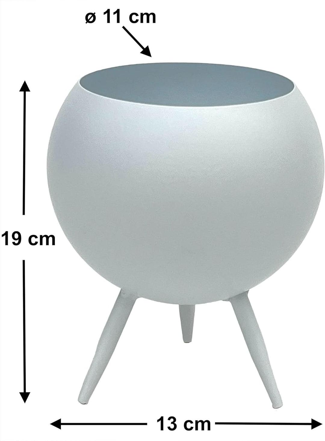 DanDiBo Blumenhocker Metall mit Topf Weiss 19 cm Blumenständer 96259 S Blumensäule Modern Pflanzenst