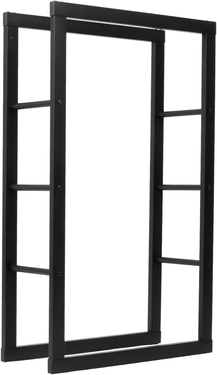 VOSS.garden Brennholzregal Stahl, Kaminholzregal, Feuerholzregal 60x25x100cm, schwarz