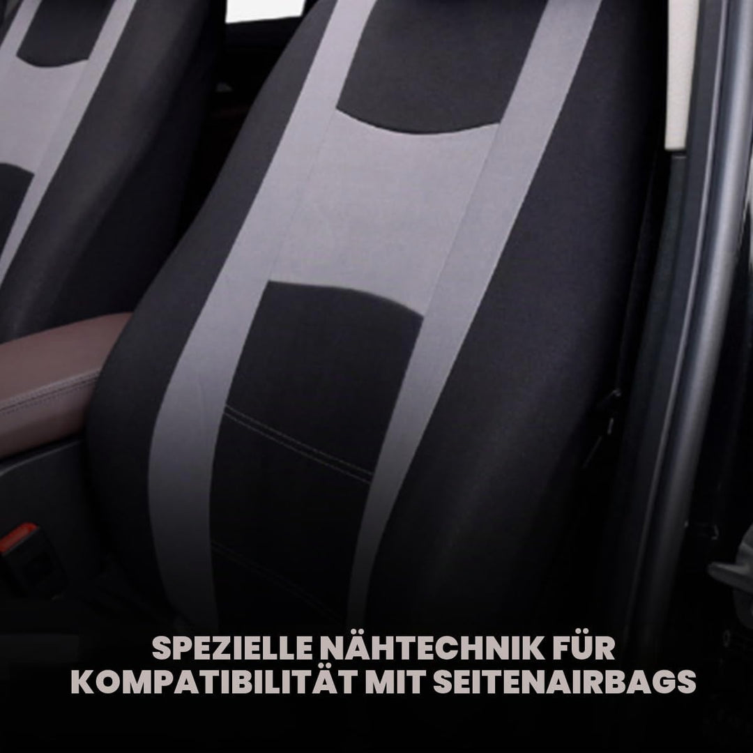 JNNJ 9 Stück Autositzbezüge Kompletter Satz, Klassisch Autositzbezüge Sitzschoner Auto Schonbezug Au