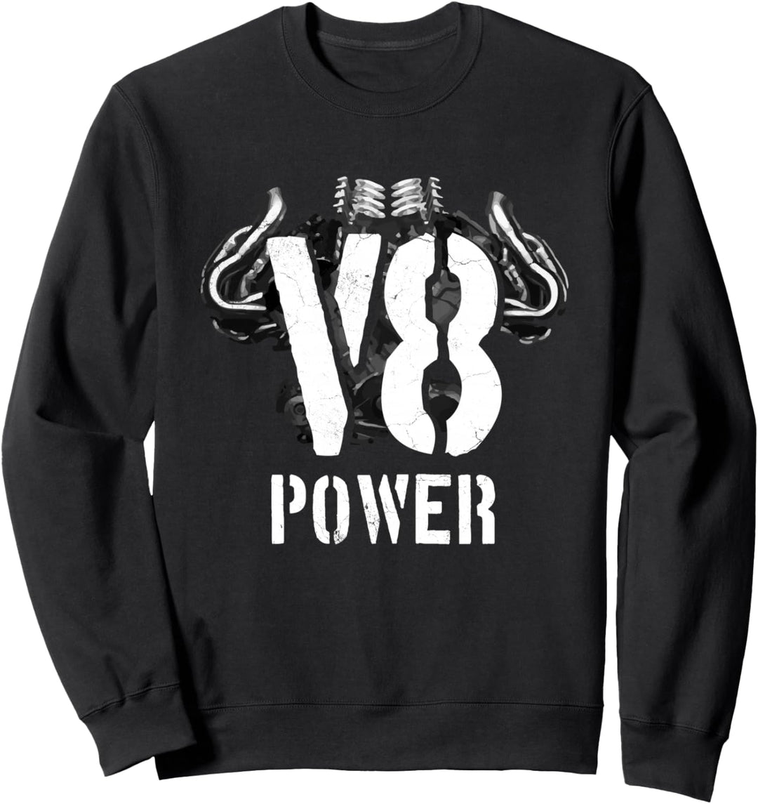 V8 Powered V Motor Muscle Car Pickup SUV Fan Sweatshirt
