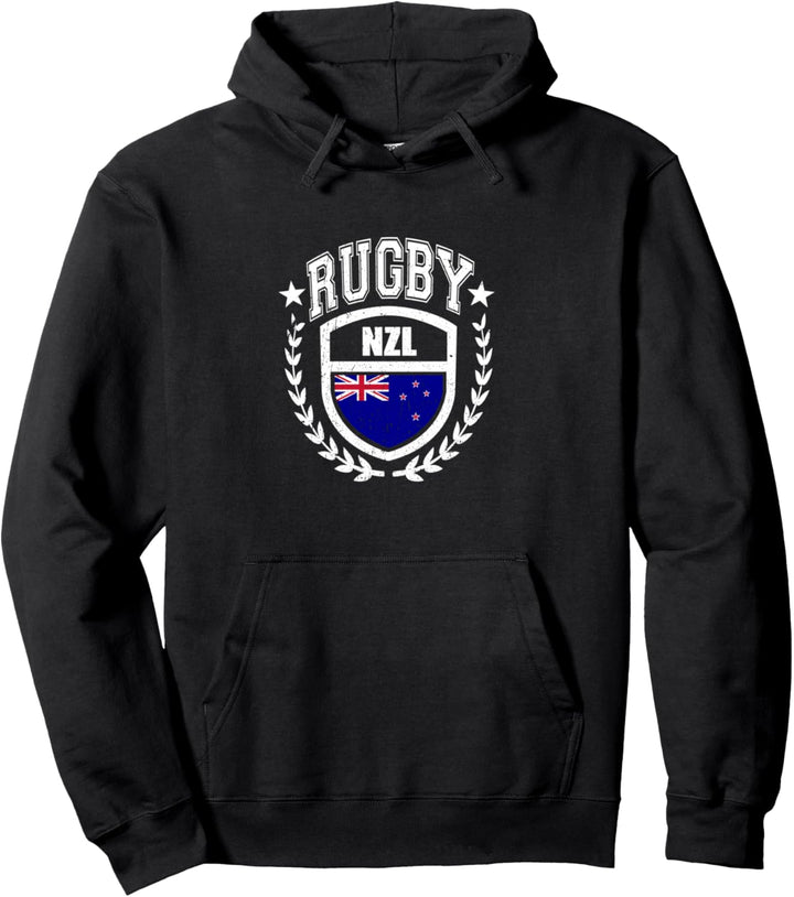 Neuseeland Rugby Ausrüstung Neuseeland Flagge Vintage Sport Pullover Hoodie
