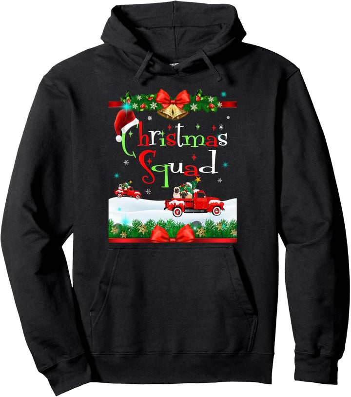 Mastiff Squad Weihnachtsquarantäne Snow Truck Lustige Pyjama Pullover Hoodie