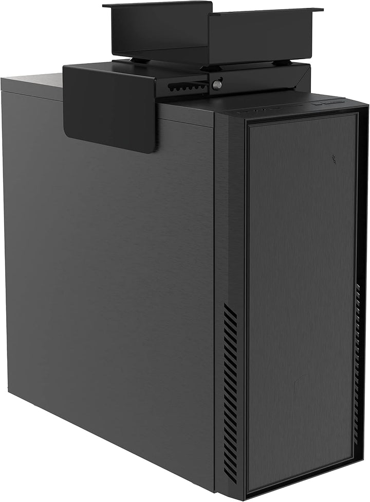 boho office® Computer-Halter, PC Halterung in Schwarz zur Montage unterhalb der Tischplatte, flexibe