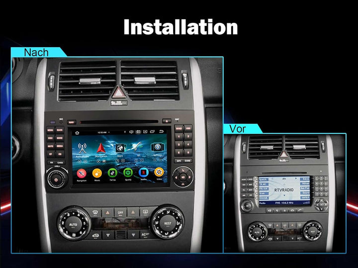 Erisin 7 Zoll 8-Kern 4GB+64GB Android 14 Autoradio GPS Navigation für Mercedes A/B-Klasse W169 W245