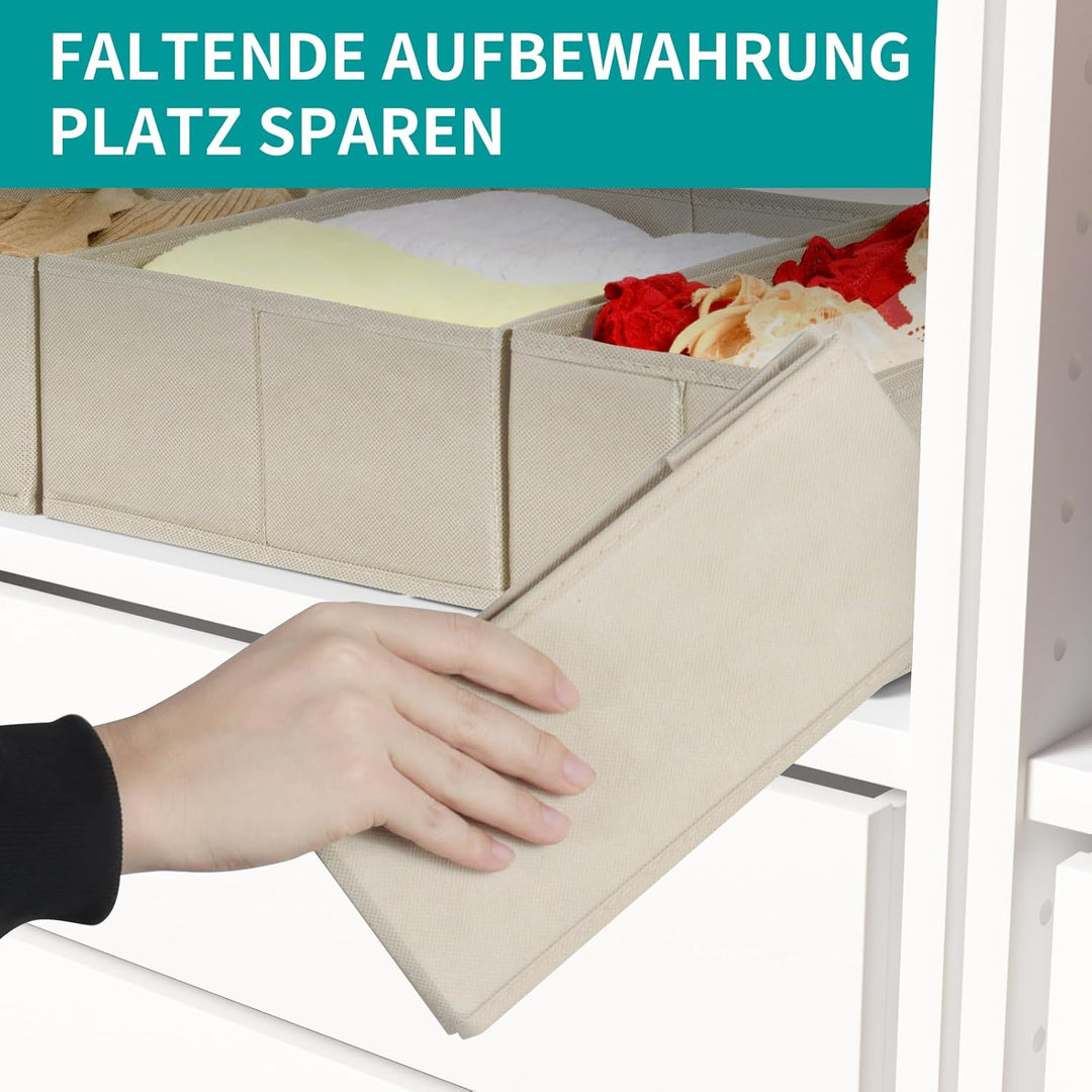 6er Set Schubladen Organizer kompatibel mit PAX Kleiderschrank 75x58 cm, Faltbar Stabil, Aufbewahrun