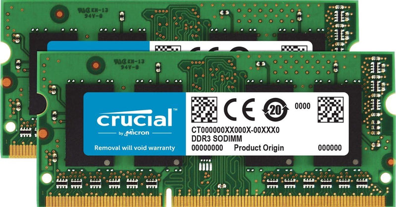 Crucial CT2K8G3S186DM 16GB (8GBx2) Speicher Kit für Mac (DDR3/DDR3L, 1866 MT/s, PC3-14900, SODIMM, 2