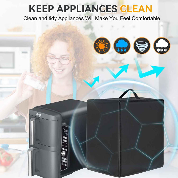 Hitzebeständige, Wasserdichte, Staubdichte Abdeckung für Ninja Foodi MAX Dual Zone Air Fryer AF400EU