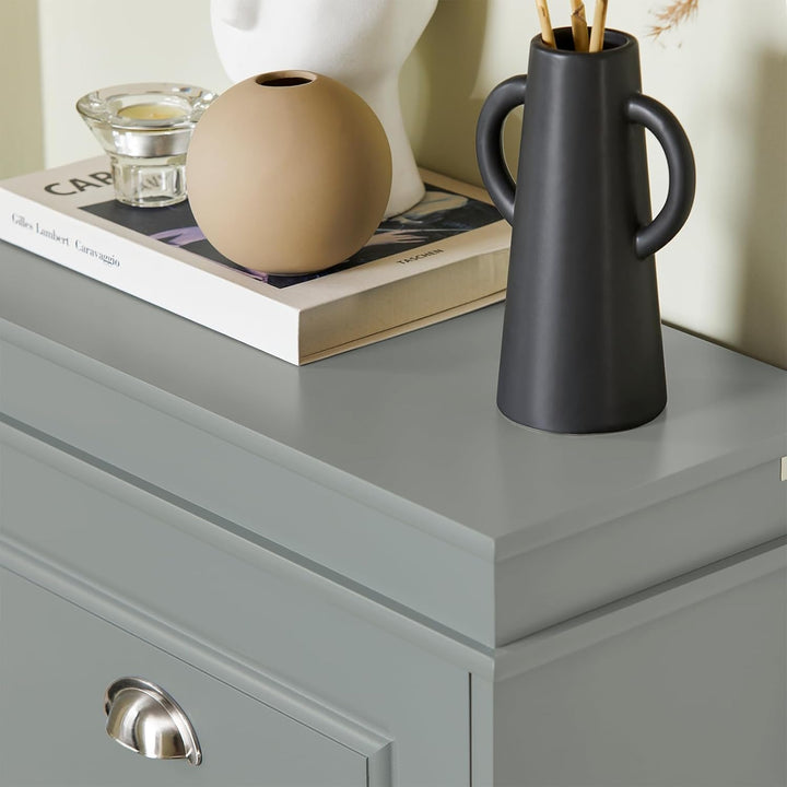 SoBuy Schuhschrank mit 3 Klappen - Schmaler Schuhkipper mit 6 Ablagen, Verstellbares Schuhregal für