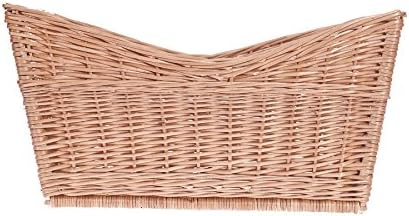 e-wicker24 Alles aus Weide Kaminkorb, Holzkorb, Kaminholzkorb aus Weide, rechteckiger Kaminkorb aus
