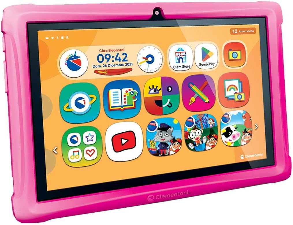 Clementoni Lern-Tablet Clempad 10 Zoll (25,4 cm) 3-6 Jahre - Kindertechnologie, 10 Zoll IPS HD-Bilds