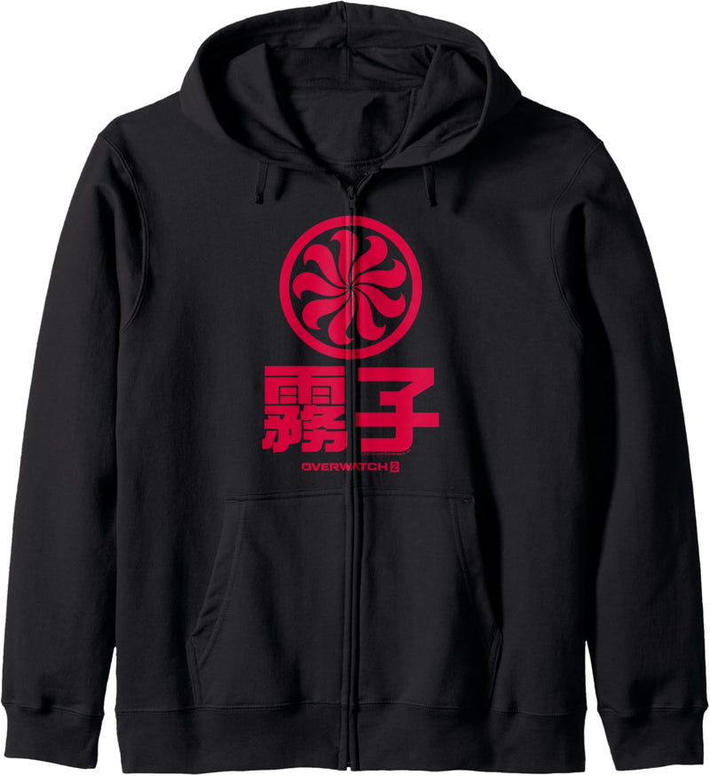 Overwatch 2 Kiriko Red Ninja Icon Logo Kapuzenjacke