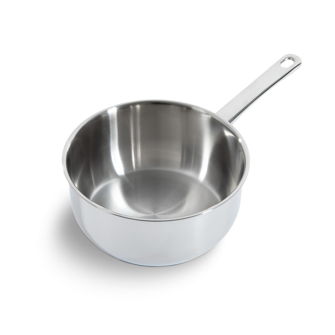 BK Bright 18/10 Edelstahl Topf Ø 20 cm, Professionelles Kochen, Unbeschichtet, 3-Ply, Bleiben-Kühl G